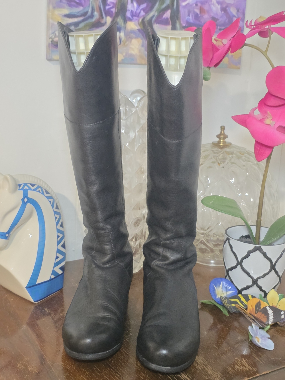 Poppy Barley "The Riding Boot" in Black Leather - Picture 2 of 14
